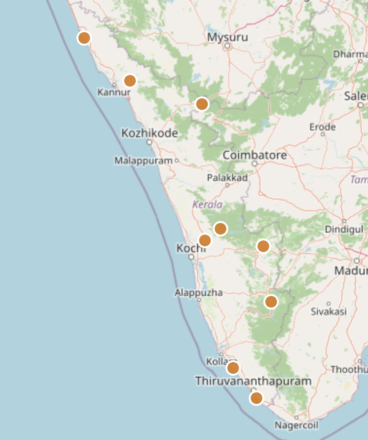 കേരളത്തിന്റെ ഭൂപടം